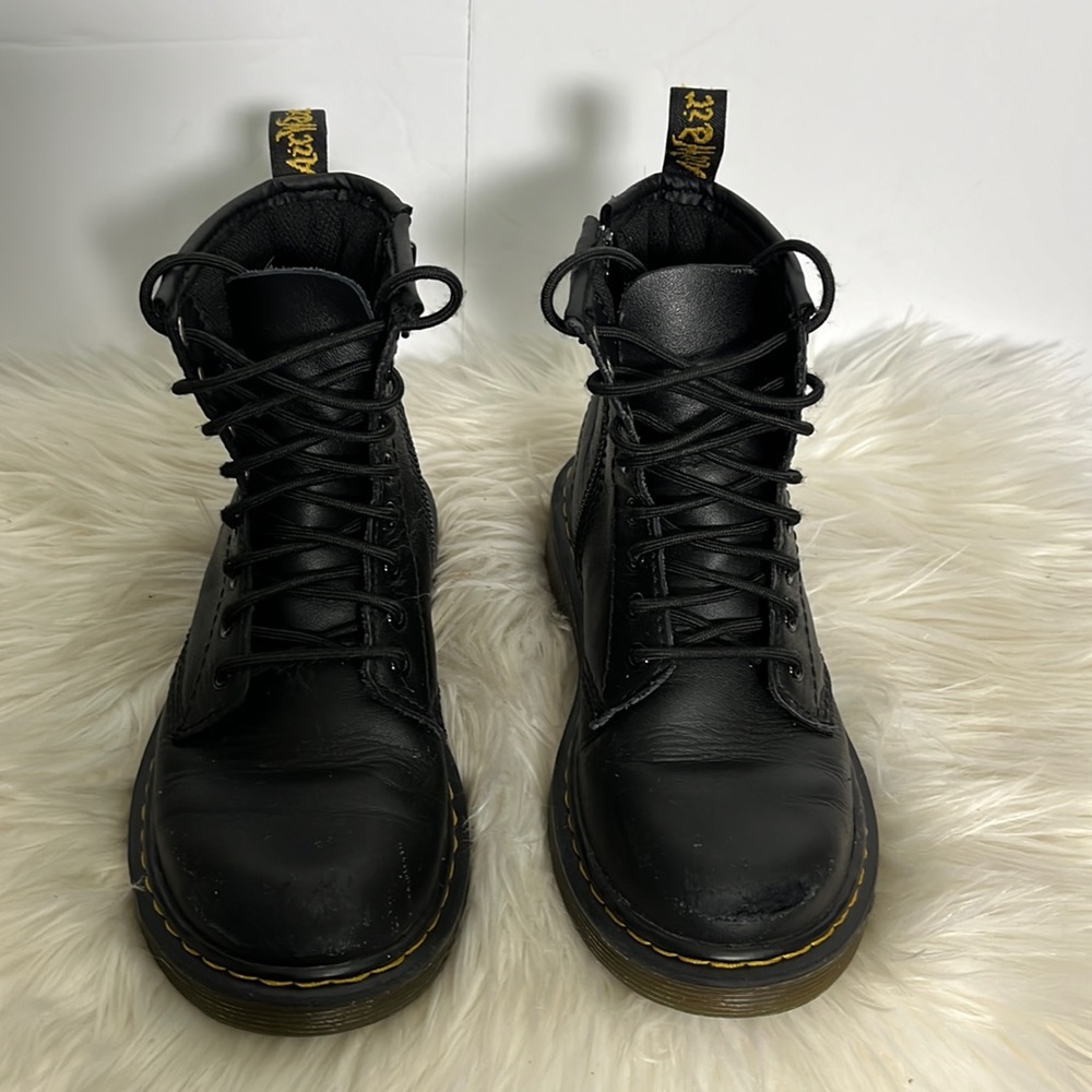Dr. Martens 1460 Ankle Boots Womens 13 Black Nappa Leather Lace Up Booties